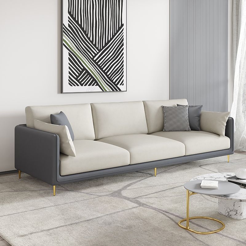 Square Arm Sofa with Sponge Cushion Modern for Living Room, Apartment