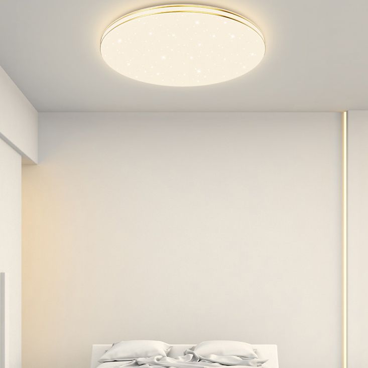 Single Golden Flush Mount Lighting LED Ceiling Light for Living Room