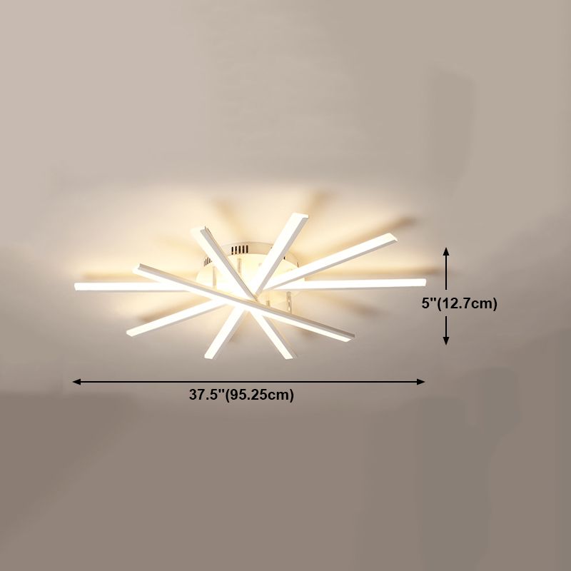 Metalen spiraalvormige plafondgemonteerde lamp Eenvoudige stijl LED-plafondverlichting in wit