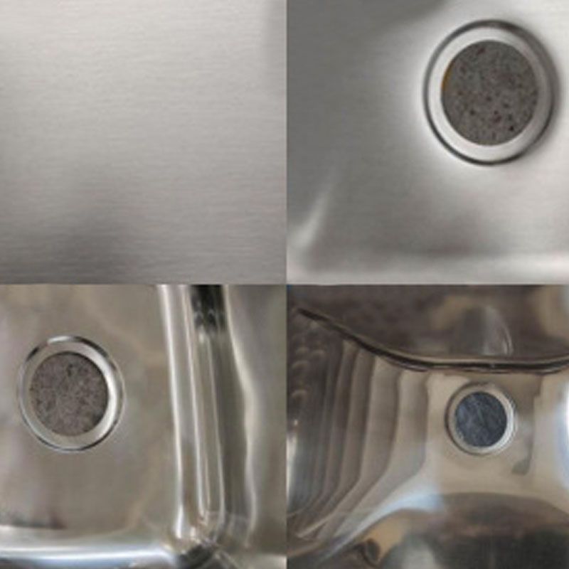 Modern Kitchen Sink Stainless Steel with Basket Strainer and Drain Assembly Sink Only