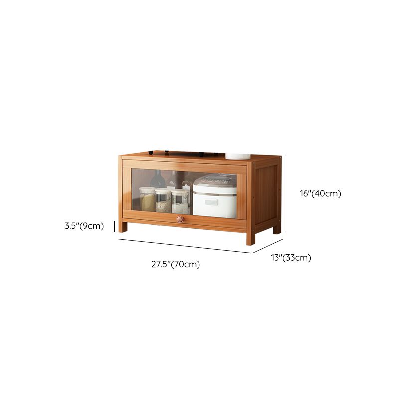 Brown Bamboo Kitchen Server Modern Dining Server for Living Room