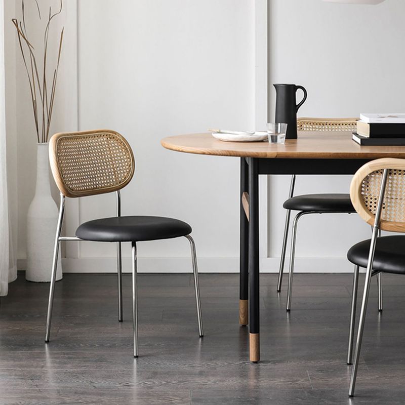 Armless Dining Chairs Industrial Kitchen Side Chairs for Dining Room