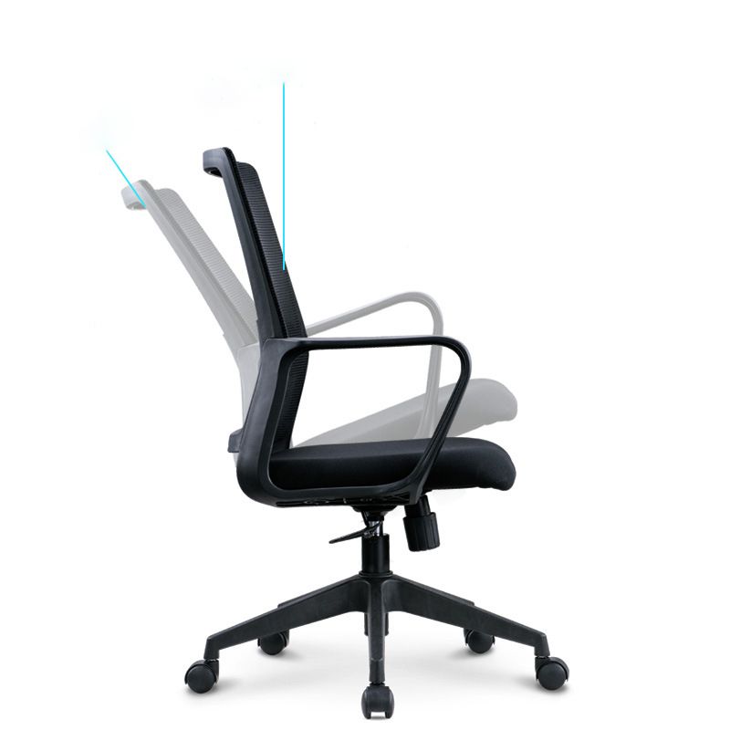 Modern Desk Chair Mesh Ergonomic Chair High-Back Chair with Wheels