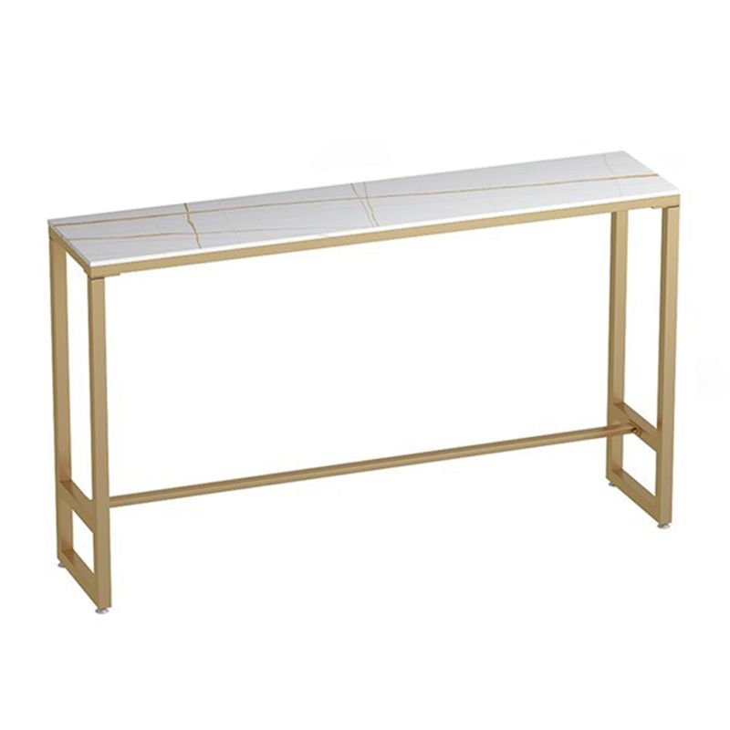 Traditional Luxury Bar Dining Table Rectangle Bar Table with Trestle Base