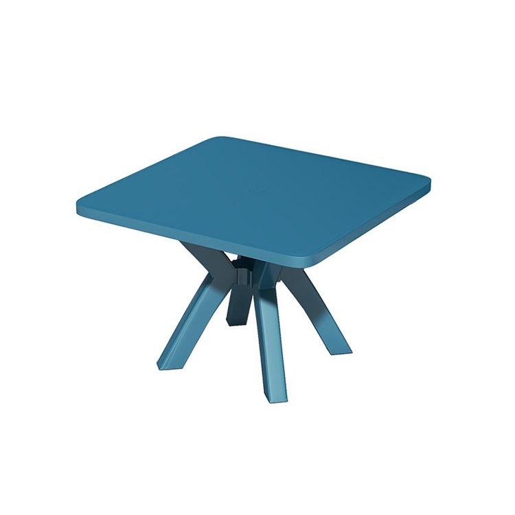 Modern Water Resistant Dining Table Plastic Square Patio Table