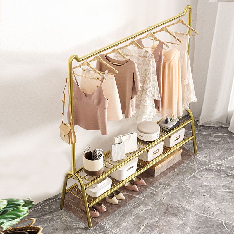 Luxury Metallic Coat Hanger Free Standing Cat Ear Shape Coat Rack for Living Room