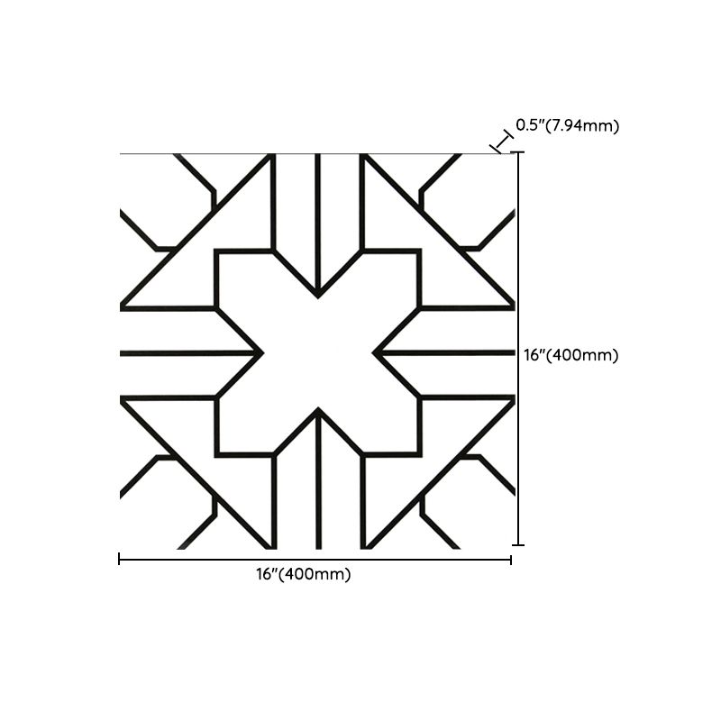 Patterned Rectangular Tile Modern Straight Edge Glazed Floor Tile