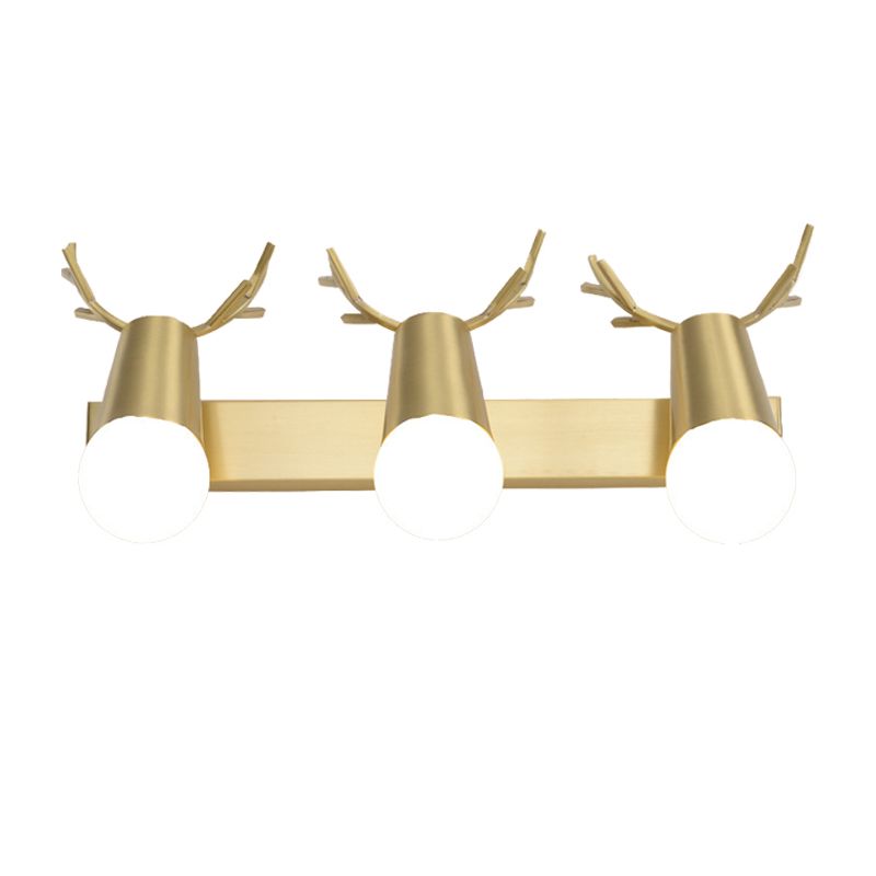 Modern Unique Shape Wall Light Fixture Metal Wall Mounted Lighting in Gold