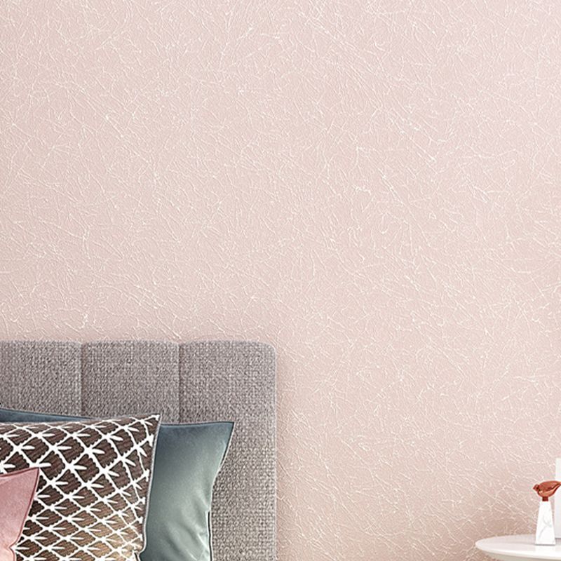 Minimalist Linen PVC Wallpaper Non-Pasted Wall Decor in Plain Color, 31'L x 20.5"W