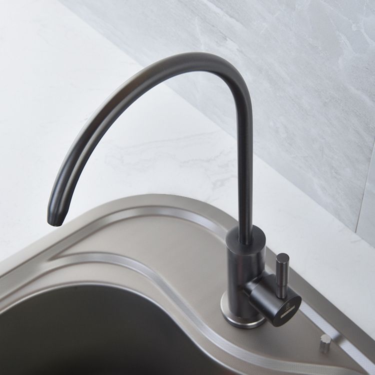 Pull Down 1-Hold Single Handle Kitchen Faucet High Arch Water Filler