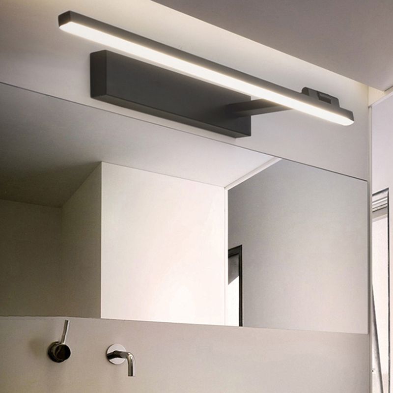 Metal lineal de la pared iluminación de la pared moderno espejo 1 lámpara de luz de pared ligera