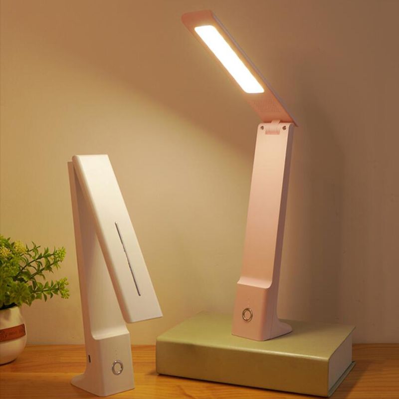 Modern Minimalist Style Dimmable LED Table Lamp Plastic 1 Light Table Light for Study Room