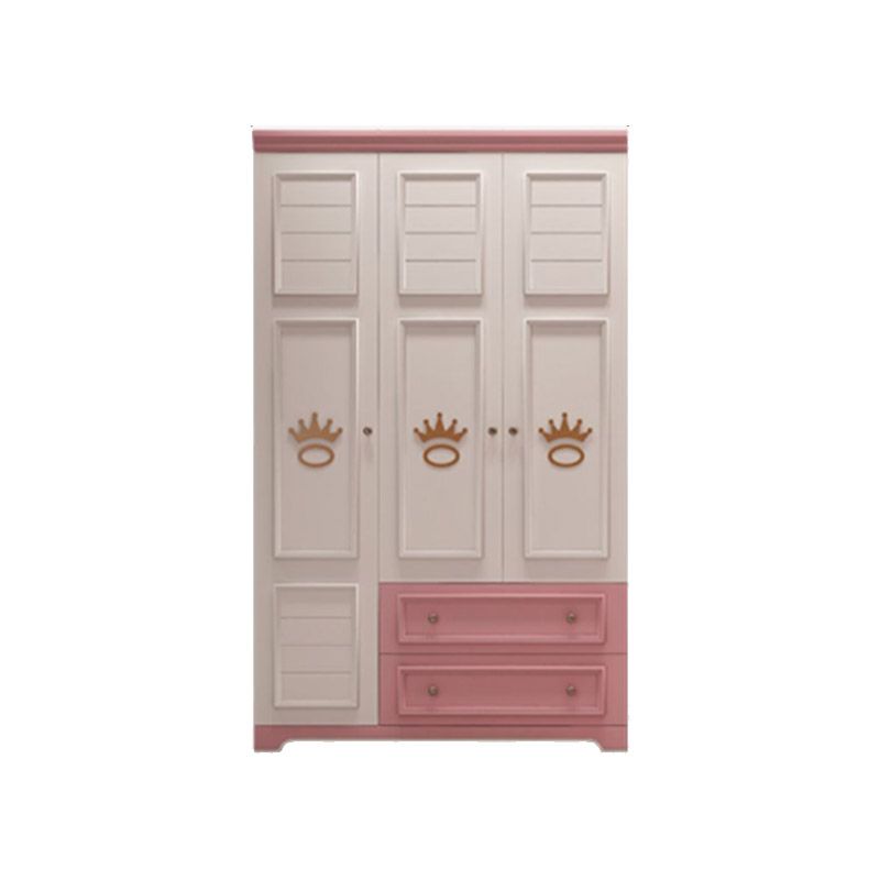 Modern Style Wood Kids Closet Bedroom Youth Armoire with Garment Rod