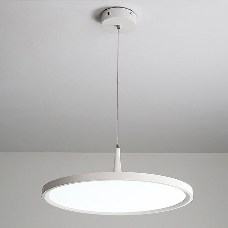 Ultrahin acrylique pendentif minimalisme minimalisme lampe à suspension LED ronde pour le bureau