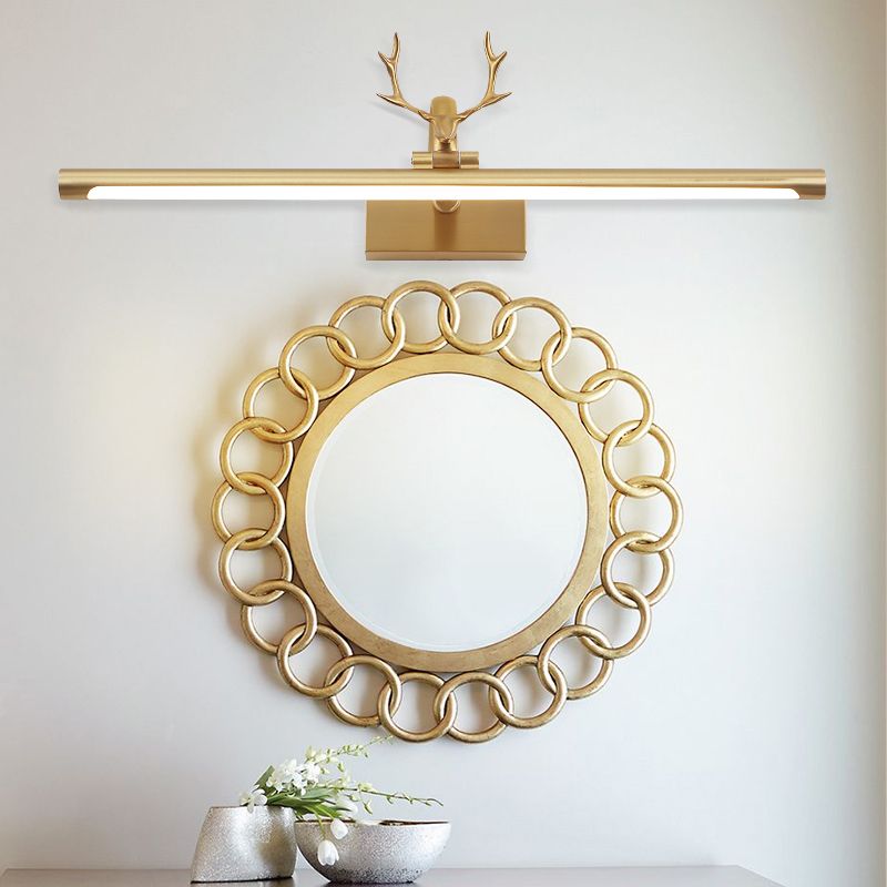 Moderne Antlers ijdelheid licht LED Mirror voorlicht met acrylschaduw voor badkamer