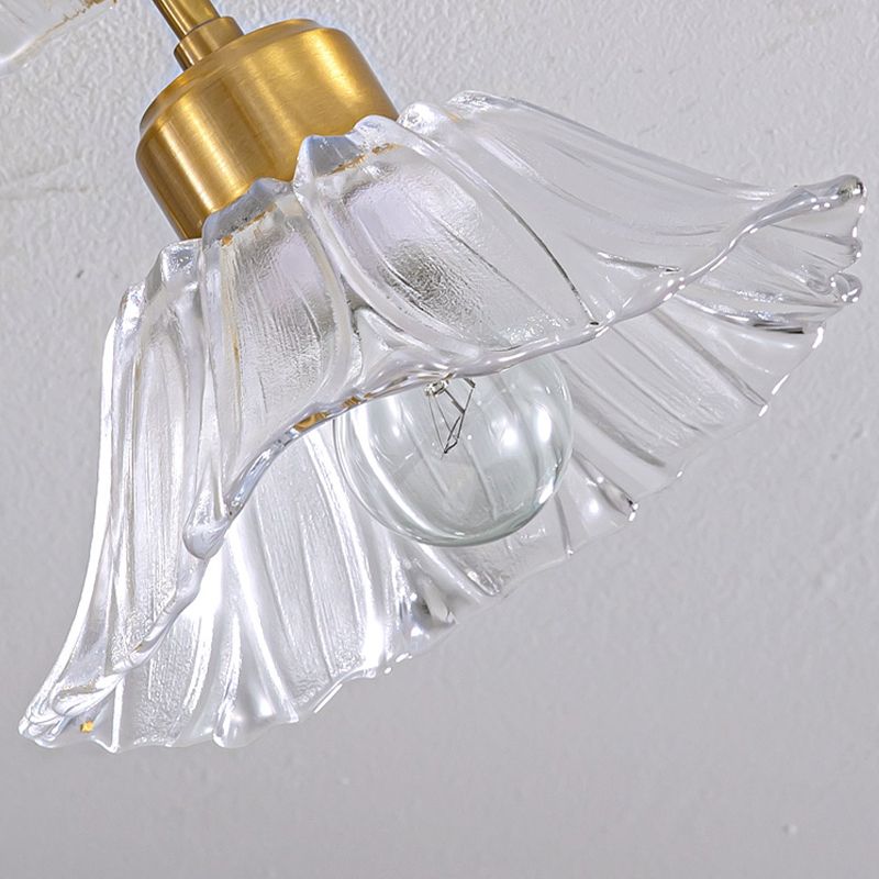 Nordic Style Ceiling Light Adjustable Ceiling Lamp with Glass Shade for Bedroom