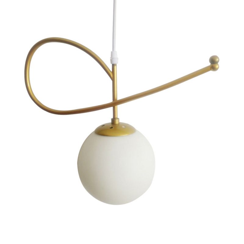 Globe contemporain Shade suspendue Verre blanc 1