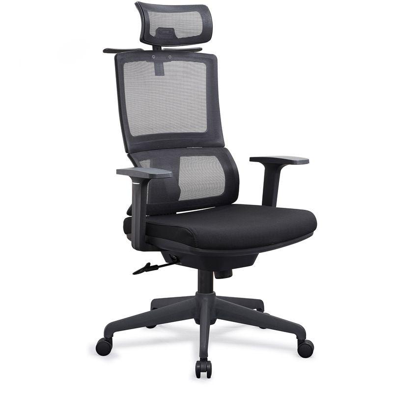 Arms Included Swivel Office Chair Ergonomic Mesh Lumbar Support Desk Chair