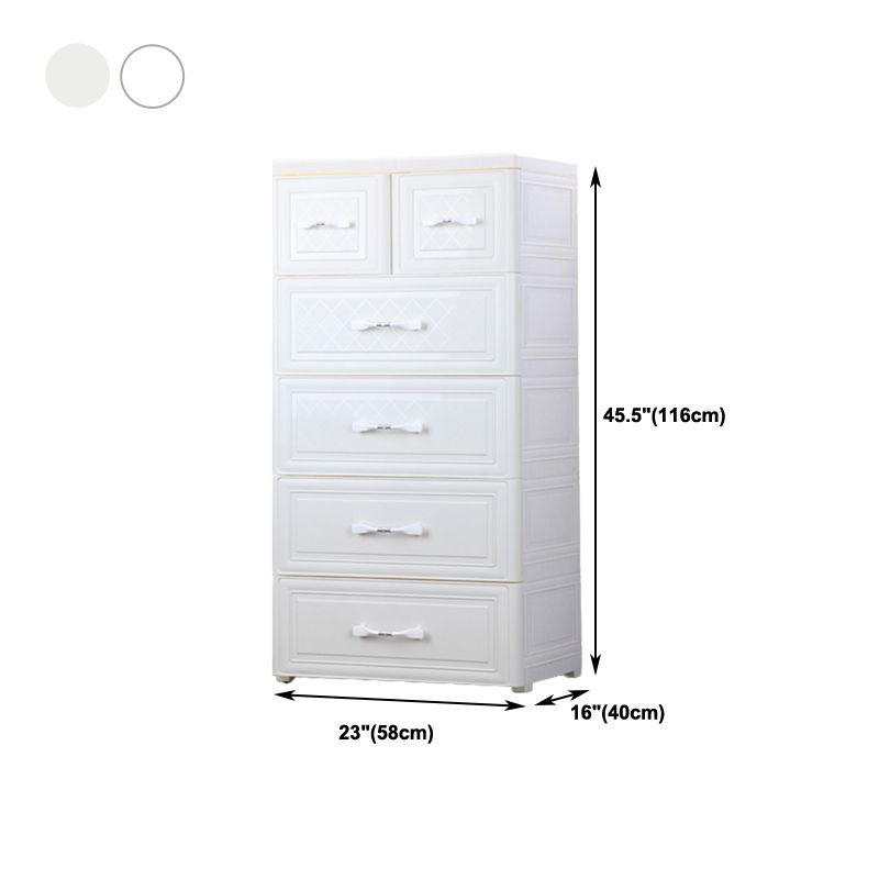 Vertical Lingerie Chest Contemporary Plastic Chest with Drawers for Bedroom