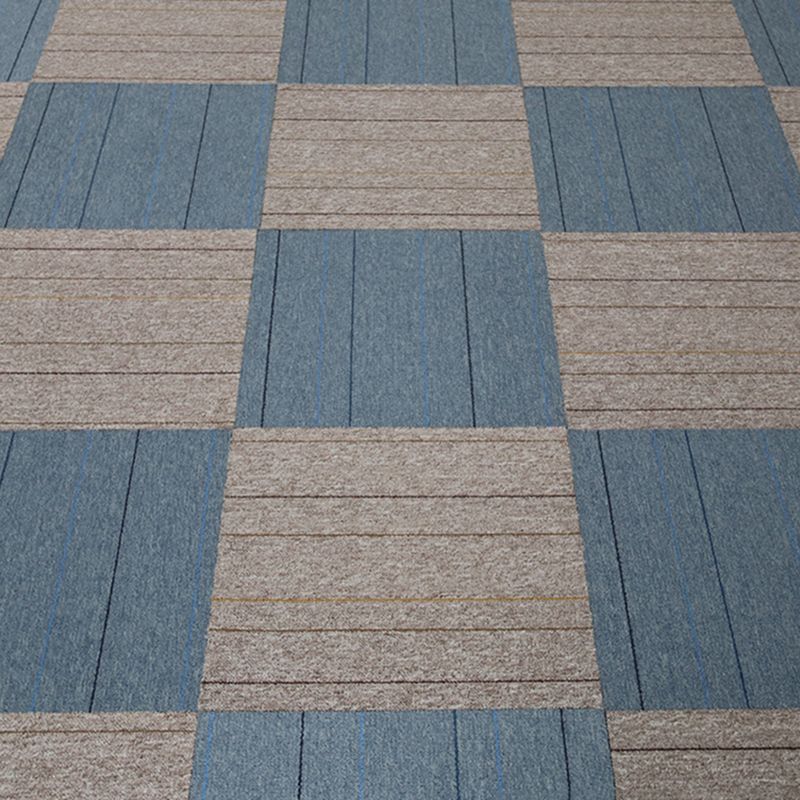 Carpet Tile Non-Skid Fade Resistant Geometry Self-Stick Carpet Tiles Living Room