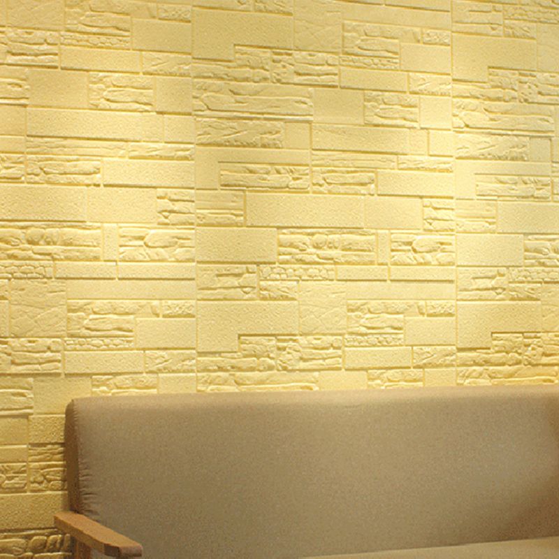 Modern Wall Tile PVC 3D Embossed Peel and Press Waterproof Indoor Wall Panel