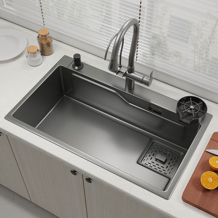 Contemporary Style Kitchen Sink Stainless Steel Corrosion Resistant Kitchen Sink