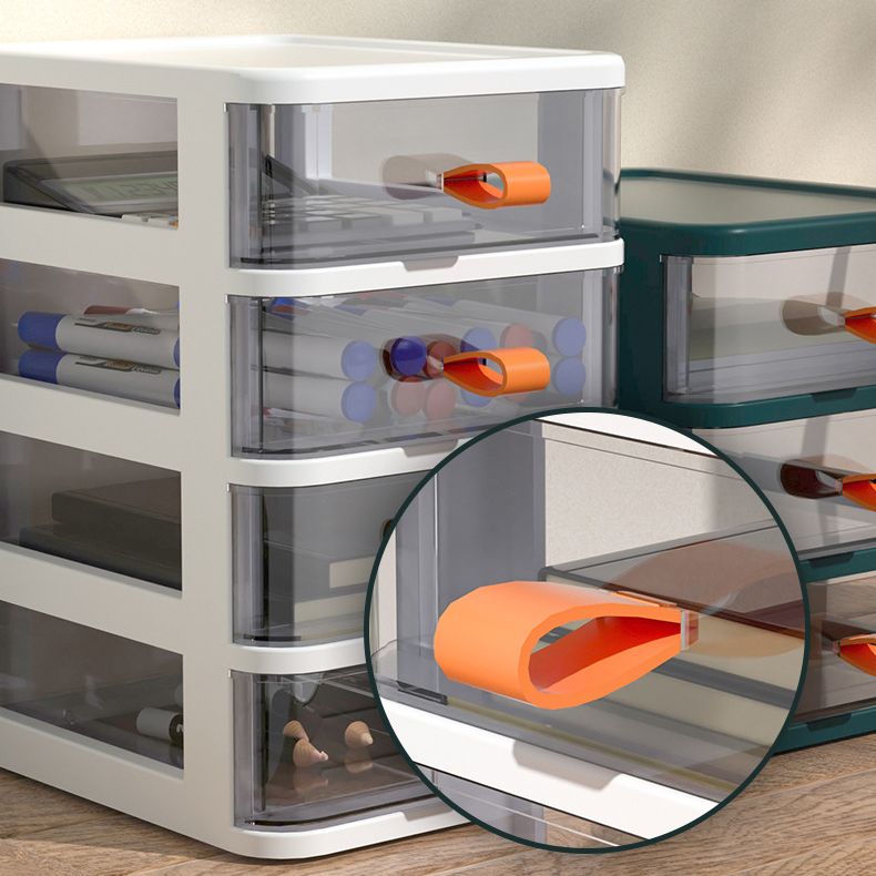 Transparent File Cabinet Vertical Plastic File Cabinet with Drawers for Home or Office