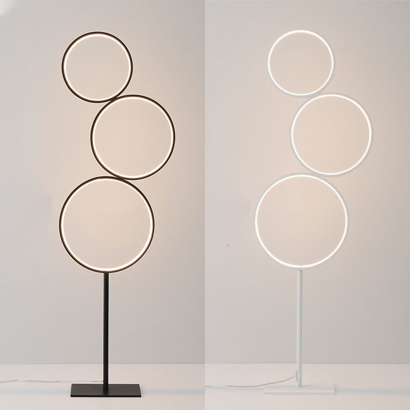 Metal Multi-Ring Floor Light Simplicity LED Standing Lamp for Living Room