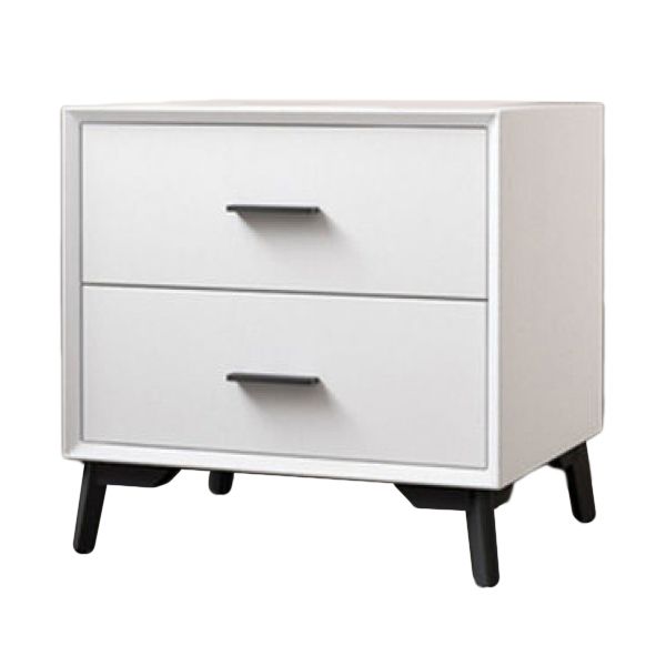 Contemporary Accent Table Nightstand 2 Drawers Night Table for Home