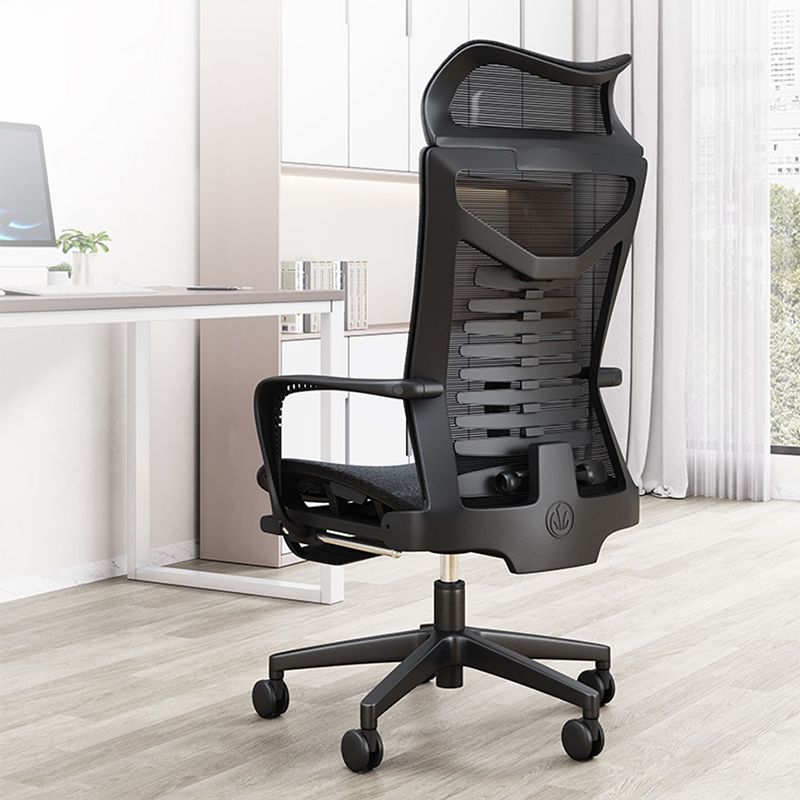 Fixed Arms Desk Chair Modern Adjustable Seat Height Ergonomic Chair with Wheels