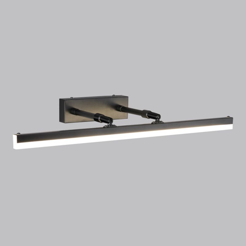 Modern Minimalist Style Linear LED Bathroom Vanity Light Fixtures Acrylic Vanity Wall Sconce in Black Finish