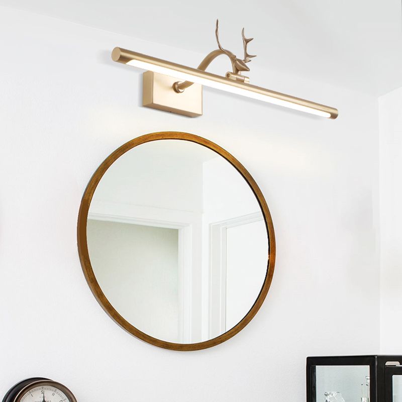 Moderne Antlers ijdelheid licht LED Mirror voorlicht met acrylschaduw voor badkamer