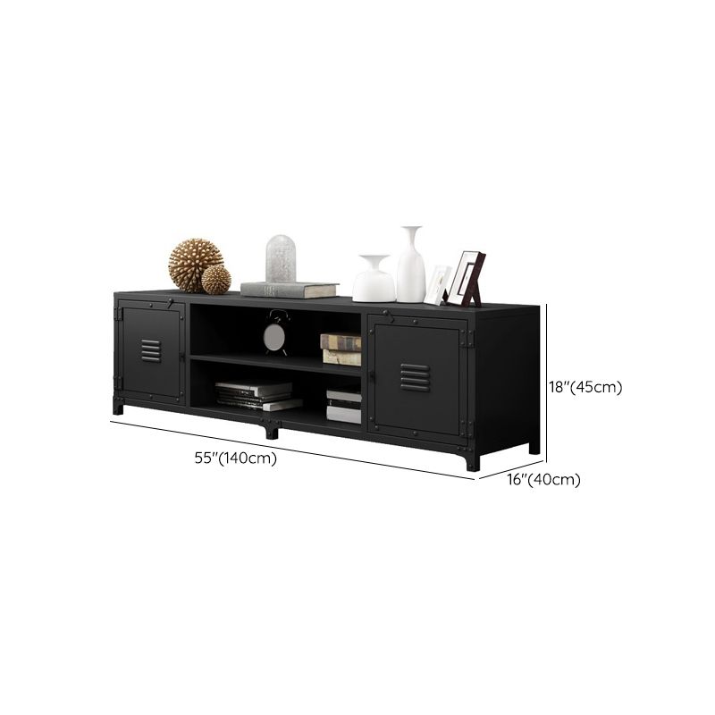 Industrial Iron TV Stand Console Open Storage TV Media Stand for Living Room