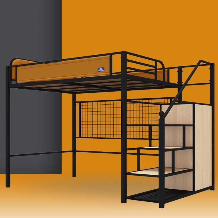 Gender Neutral Metal Kids Bed No Theme Loft Bed with Mattress