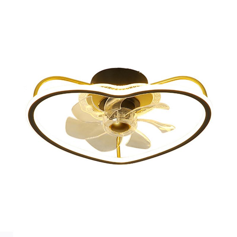 Black/Golden Fan with Light Modern 7-Blade Ceiling Fan for Home