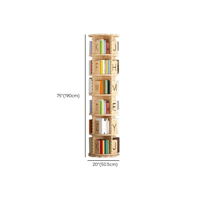 Solid Wood Rotatable Standard Bookcase Children's Storage Bookshelf