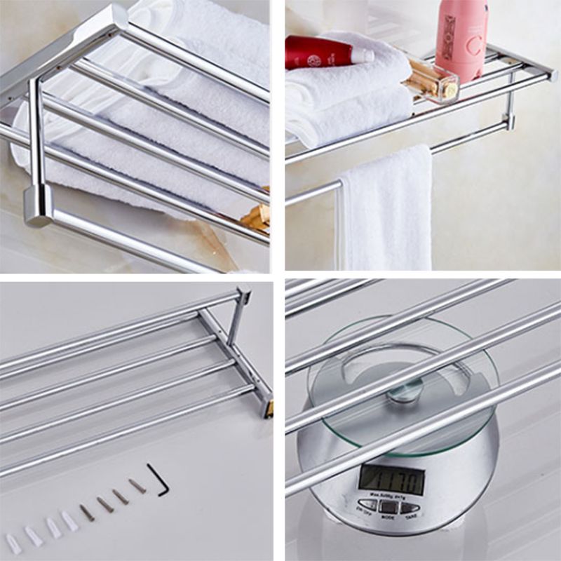 Modern Bath Hardware Set Stainless Steel Paper Holder Towel Bar Bathroom Accessory Kit