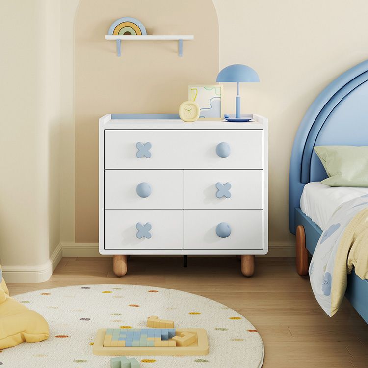 Scandinavian White Dresser Manufactured Wood Kids Furniture for Kids