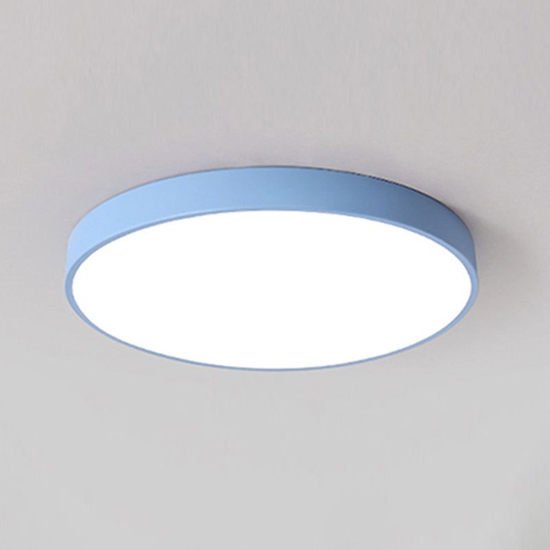 Circular Flush Mount Light Fixture Simplicity Style LED Metal Flush Mount Ceiling Light