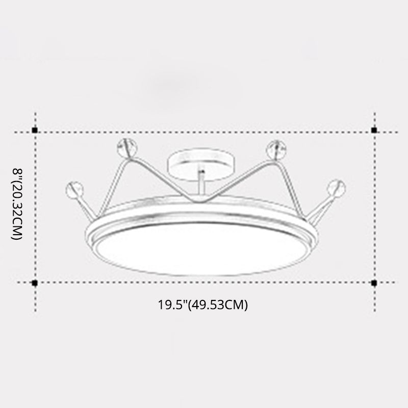 Luz de techo semi de techo semi de la corona moderna de la altura de montaje de semi descarga de dormitorio de metal LED de metal