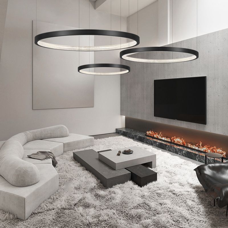 Modern Acrylic Minimalist Chandelier Hanging Ceiling Lights for Living Room Bedroom