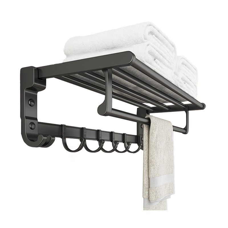 Chrome/Black Classic Bathroom Accessory Set Modern Bath Shelf/ Towel Bar & Paper Holder