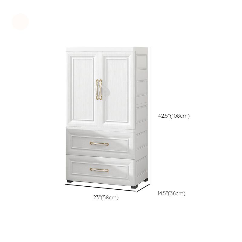 Contemporary Bedroom Armoire with Garment Rod Plastic Armoire Cabinet