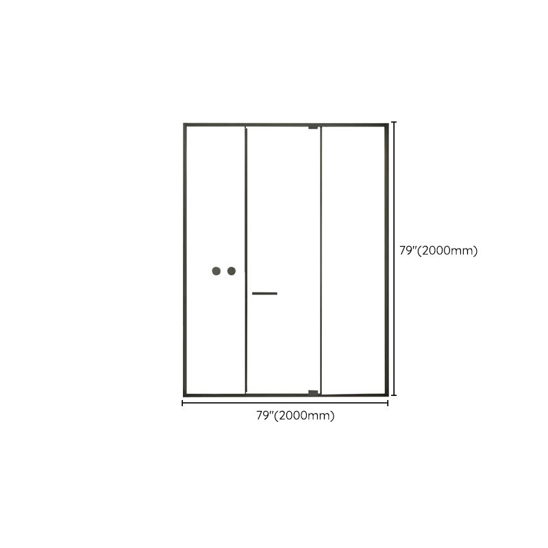 Full Narrow Frame Pivot Shower Door Tempered Glass Shower Door