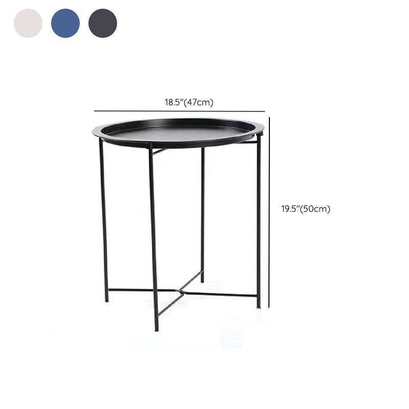 Metal Contemporary Accent Table Nightstand Antique Finish Nightstand