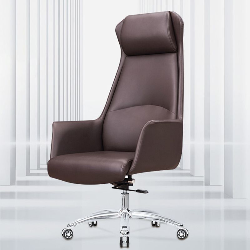 Executive Swivel Chair with Chrome Base Modern Computer Chair with Wheels