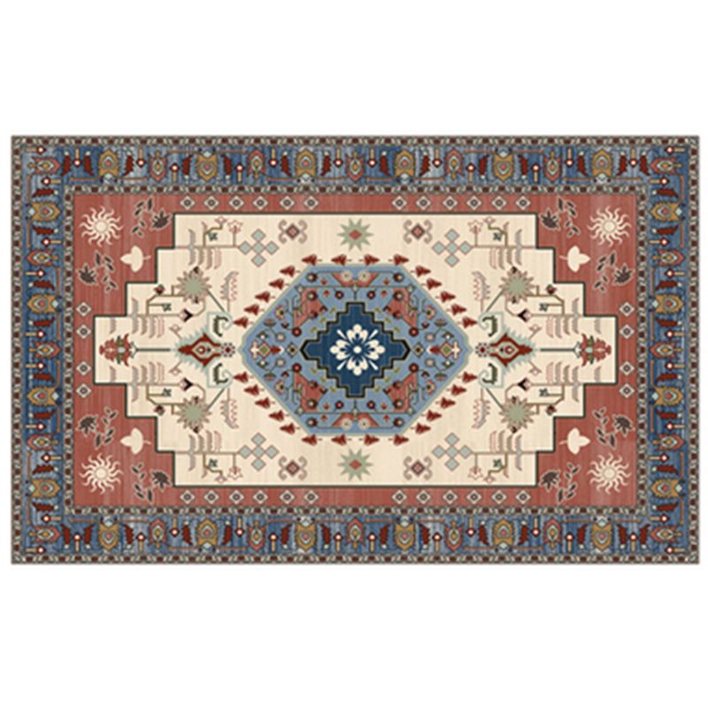 Tappeto simmetrico multicolore tappeto poliestere in poliestere retrò supporto anti-slip tappeto interno per soggiorno