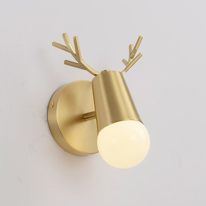 Modern Style Geometric Vanity Lighting Ideas Metal Multi Lights Vanity Sconce in Gold