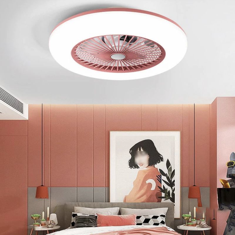 Metal Ceiling Fan Lamp Modern Style LED Ceiling Light for Bedroom