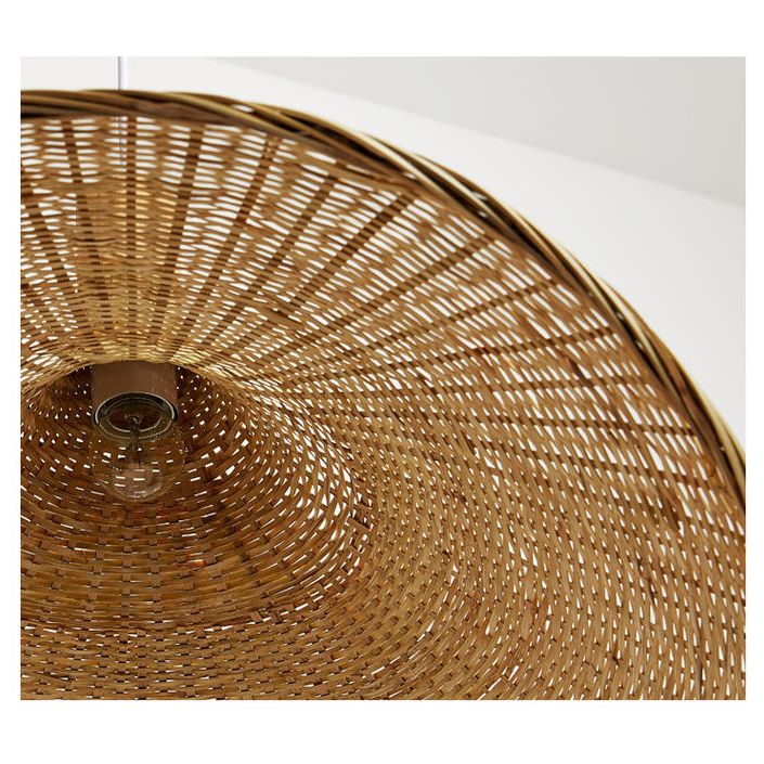 Suspension de forme de chapeau beige Lumière de style contemporain